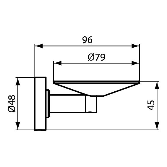 Immagine di Ideal Standard IOM portasapone antivandalo, finitura cromo A9129AA