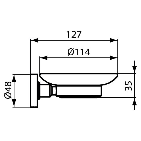 Immagine di Ideal Standard IOM portasapone in vetro trasparente con supporto finitura cromo A9123AA
