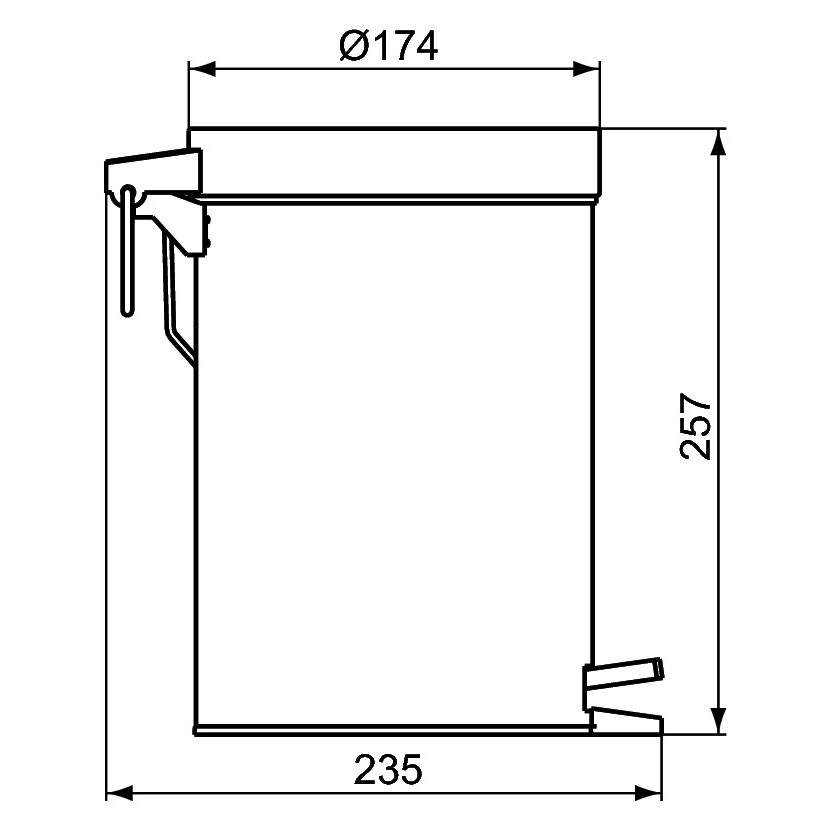Immagine di Ideal Standard IOM contenitore rifiuti con coperchio e apertura a pedale, finitura acciaio inossidabile A9104MY