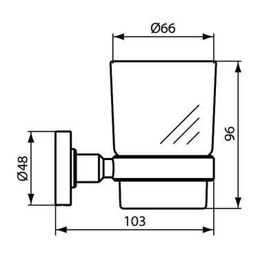 Ideal Standard IOM - Bicchiere porta spazzolino, vetro satinato