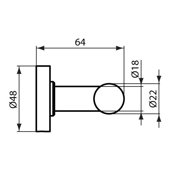 Immagine di Ideal Standard IOM appendino doppio, finitura cromo A9116AA