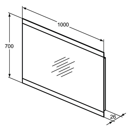 Ideal Standard T3364BH Specchio senza telaio L.40 H.70 cm