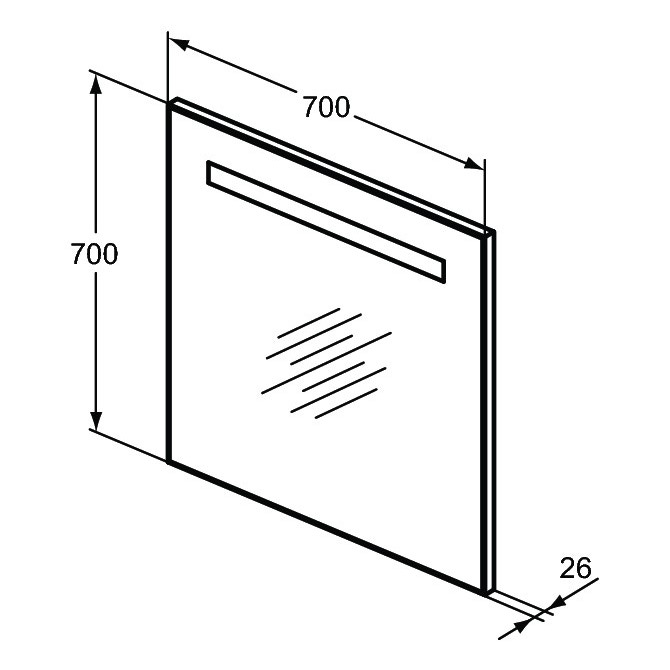 Ideal Standard T3960BH CONCA specchio rotondo Ø 120 cm, con profilo  illuminato a LED