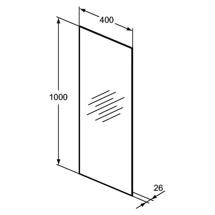 Immagine di Ideal Standard Specchio L.40 H.100 P.2.6 cm, con luce a LED perimetrale, finitura a specchio T3258BH
