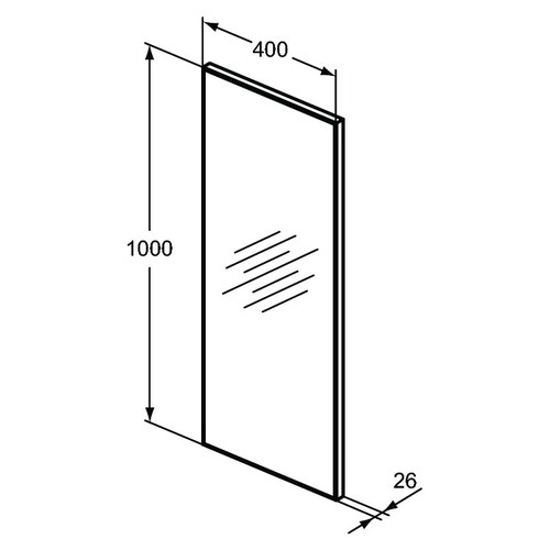 Immagine di Ideal Standard Specchio L.40 H.100 P.2.6 cm, finitura a specchio T3360BH
