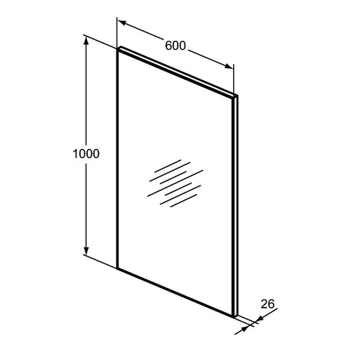 Immagine di Ideal Standard Specchio L.60 H.100 P.2.6 cm, finitura a specchio T3361BH