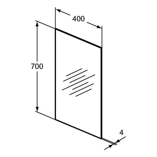 Immagine di Ideal Standard Specchio senza telaio L.40 H.70 cm, finitura a specchio T3364BH