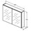 Immagine di Ideal Standard Specchio contenitore L.100 H.70 P.17 cm, finitura alluminio T3592AL