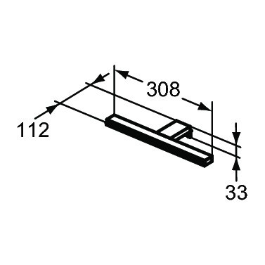 Immagine di Ideal Standard lampada a LED da 31 cm, finitura neutro T320967