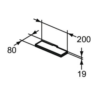 Immagine di Ideal Standard lampada a LED da 20 cm, finitura cromo T2908AA
