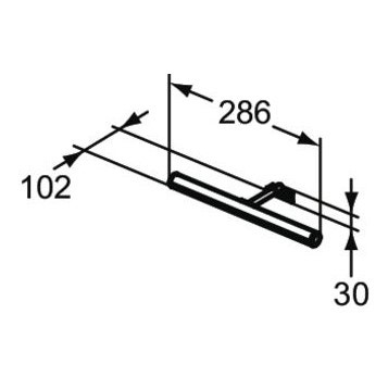 Immagine di Ideal Standard lampada a LED da 29 cm, finitura cromo T2909AA