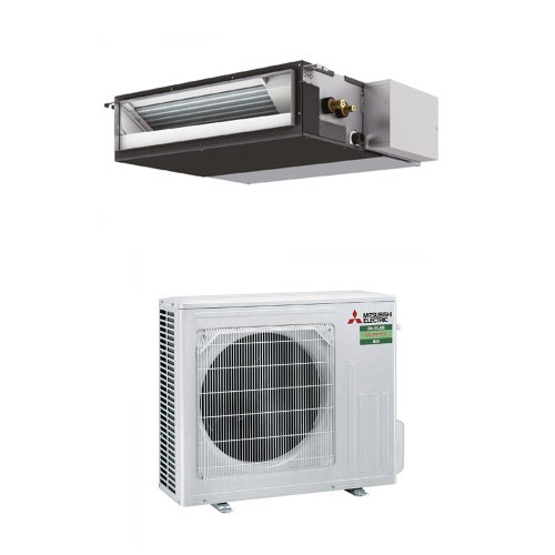 Immagine di Mitsubishi SEZ-M Canalizzabile compatta Climatizzatore canalizzabile monosplit inverter | unità esterna 5 kW unità interna 18000 BTU SUZ-M50VA+SEZ-M50DA2