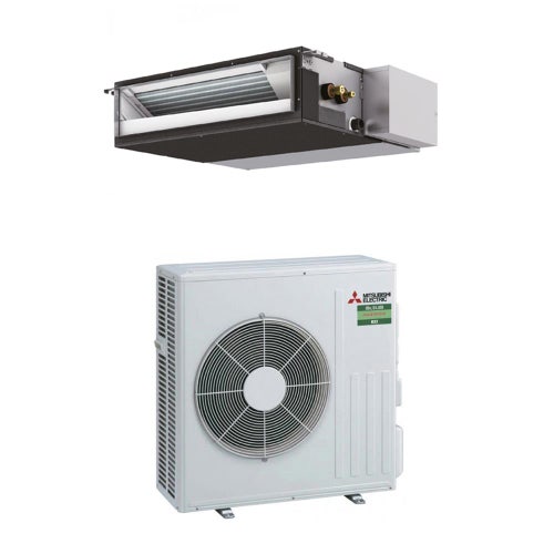 Immagine di Mitsubishi SEZ-M Canalizzabile compatta Climatizzatore canalizzabile monosplit inverter | unità esterna 6.1 kW unità interna 21000 BTU SUZ-M60VA+SEZ-M60DA2