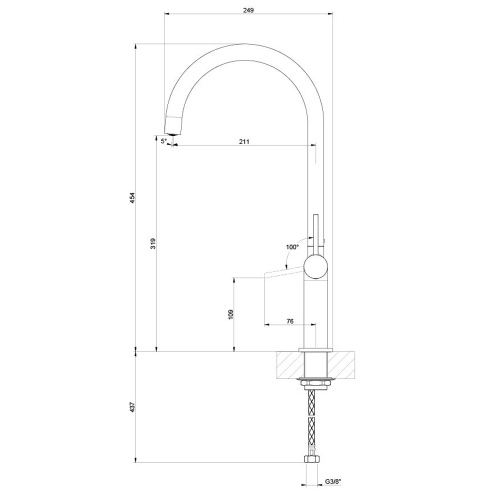 Immagine di Gessi STELO miscelatore monocomando girevole, per lavello, finitura cromo 60301#031