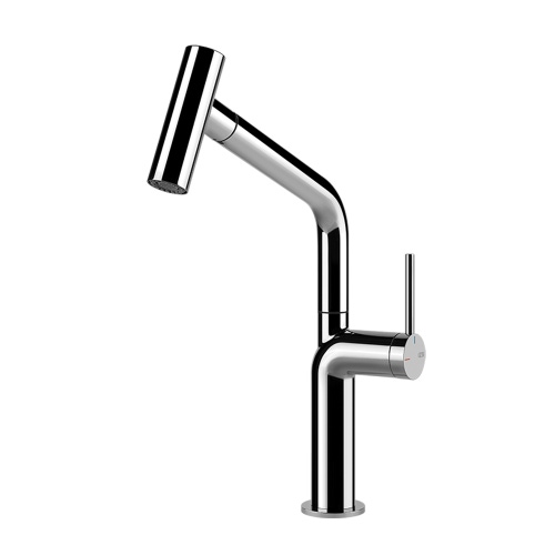 Immagine di Gessi STELO miscelatore monocomando girevole, con doccetta doppio getto, per lavello, finitura cromo 60313#031