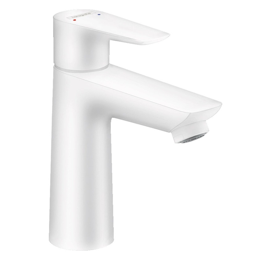 Immagine di Hansgrohe TALIS E miscelatore monocomando lavabo 110, con scarico, colore bianco finitura opaco 71710700
