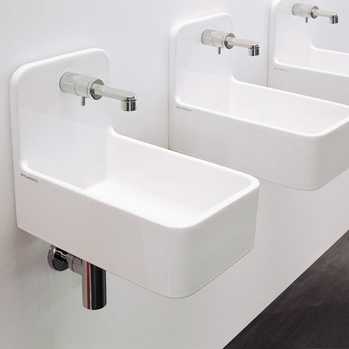 Immagine di Flaminia MINIWASH 25 lavabo 25 cm sospeso, monoforo, senza troppopieno, colore bianco finitura lucido MWL25