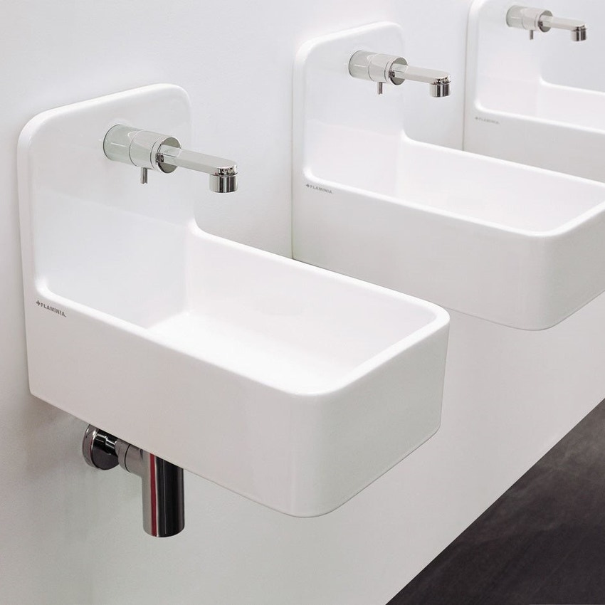 Immagine di Flaminia MINIWASH 25 lavabo 25 cm sospeso, monoforo, senza troppopieno, colore bianco finitura lucido MWL25