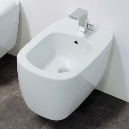 Immagine di Flaminia MONÒ bidet sospeso monoforo, con troppopieno, colore bianco finitura lucido MN218