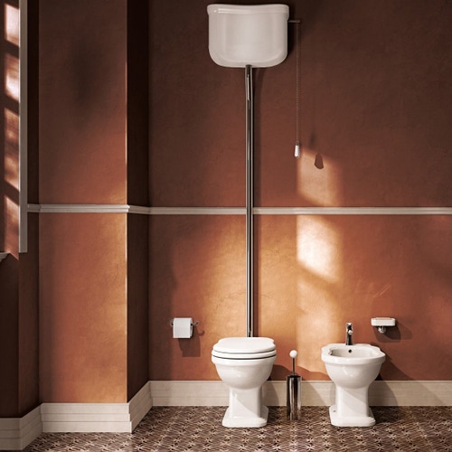 Immagine di Flaminia EFI bidet a pavimento, monoforo, con troppopieno, colore bianco finitura lucido 6005