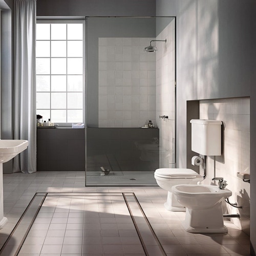 Immagine di Flaminia EFI bidet a pavimento, monoforo, con troppopieno, colore bianco finitura lucido 6005