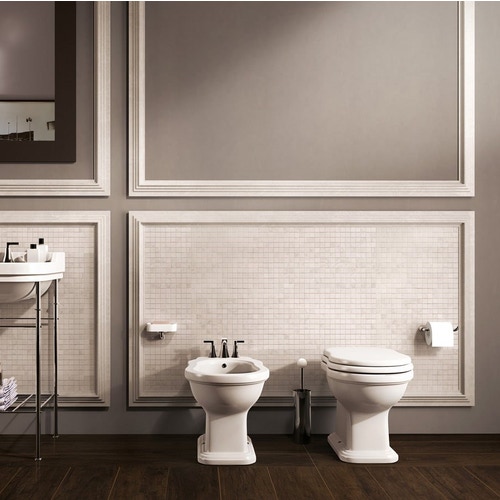 Immagine di Flaminia EFI bidet a pavimento, monoforo, con troppopieno, colore bianco finitura lucido 6005