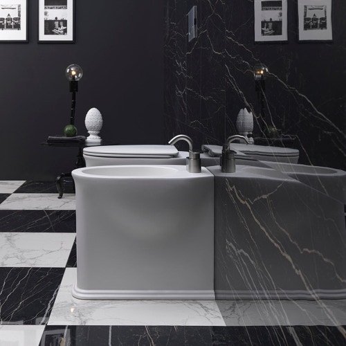 Immagine di Flaminia MADRE bidet back to wall monoforo, con troppopieno, colore bianco latte finitura opaco MA217LAT