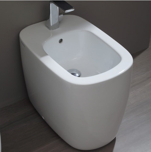 Immagine di Flaminia MONÒ bidet back to wall monoforo, con troppopieno, colore bianco finitura lucido MN217