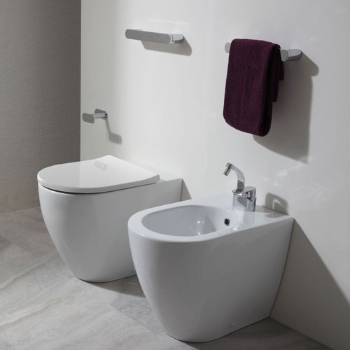 Immagine di Flaminia LINK vaso back to wall con sistema goclean®, scarico S/P, senza sedile, colore bianco finitura lucido LK117G