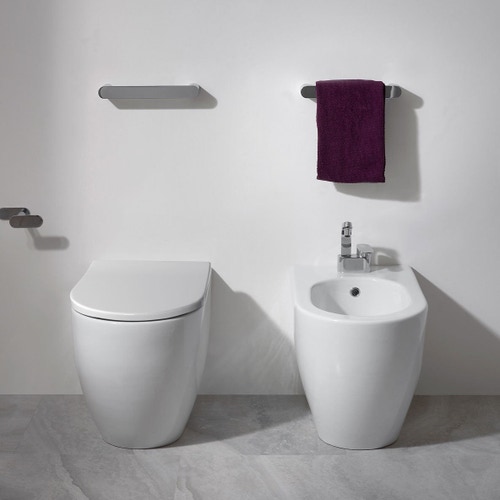 Immagine di Flaminia LINK vaso back to wall con sistema goclean®, scarico S/P, senza sedile, colore bianco finitura lucido LK117G