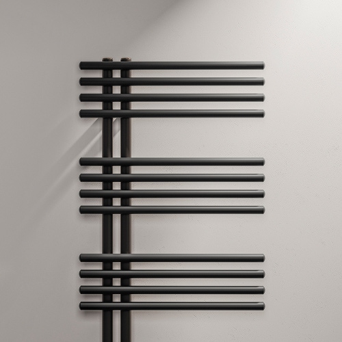 Immagine di Irsap FUNKY scaldasalviette, 27 tubi, 3 intervalli, H.142,3 L.50 P.6,2 cm, attacco sinistro, colore sablè finitura ruvido FLL050BY4IR01NNN