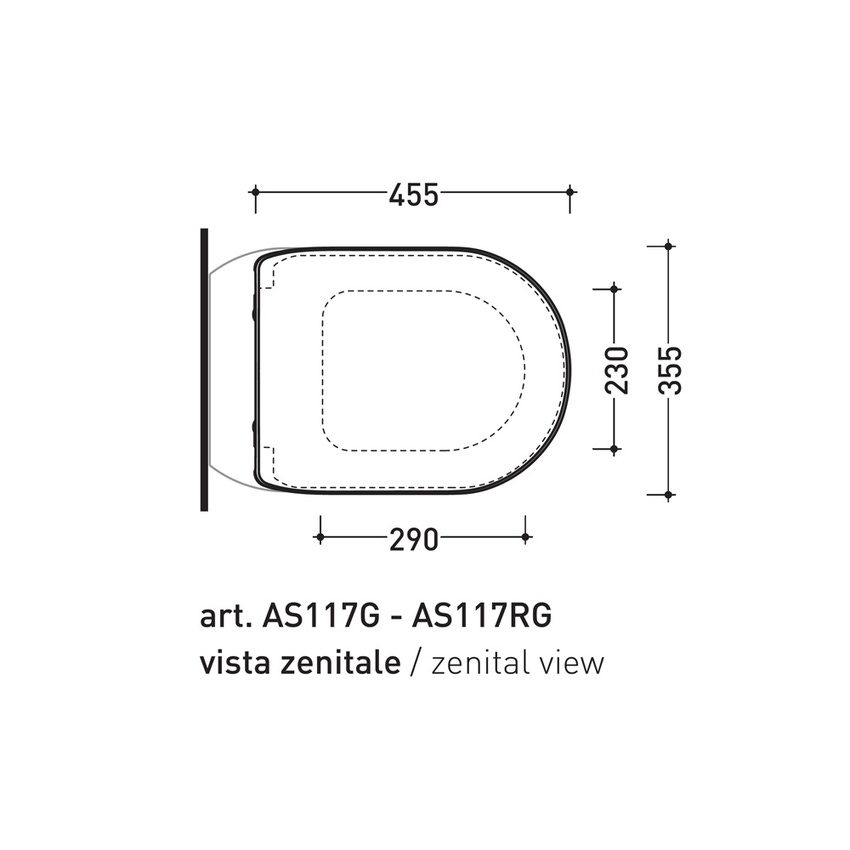 Immagine di Flaminia ASTRA set sanitari back to wall, vaso Plus con sistema goclean®, sedile a chiusura rallentata, bidet monoforo con troppopieno, colore bianco finitura lucido AS117RG-AS217-ASCW05