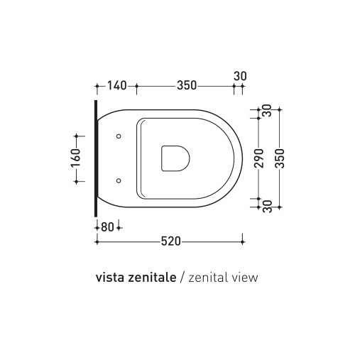 Immagine di Flaminia ASTRA vaso sospeso con sistema goclean®, senza sedile, colore cenere finitura opaco AS118GCEN