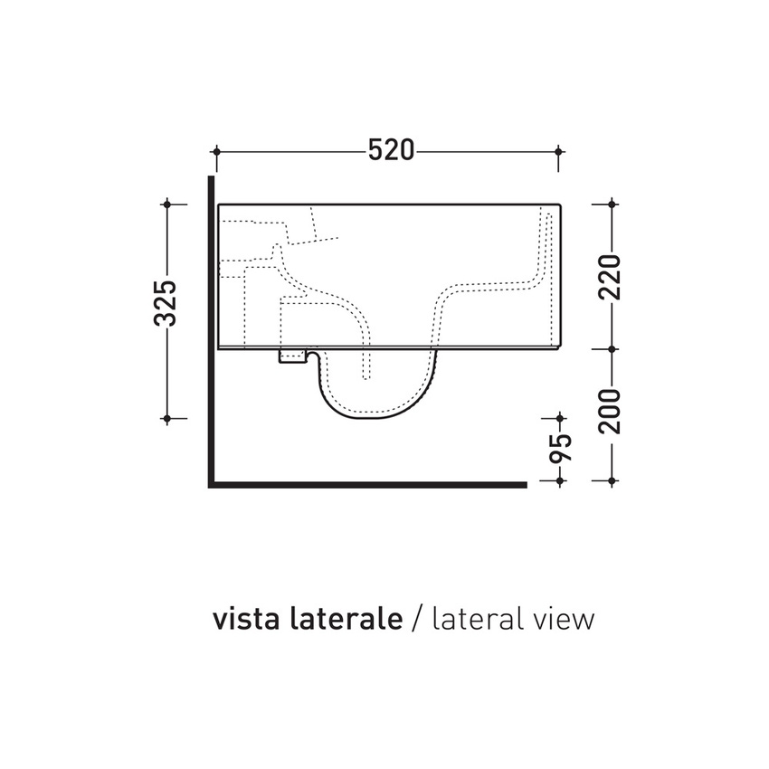 Immagine di Flaminia ASTRA vaso sospeso con sistema goclean®, senza sedile, colore cenere finitura opaco AS118GCEN