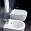 Immagine di Flaminia MINI LINK set sanitari sospesi, vaso con sistema goclean® e coprivaso slim con discesa rallentata, bidet monoforo con troppopieno, colore bianco finitura lucido 5064G+5065+LKCW09