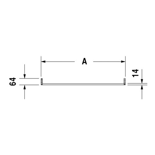 Immagine di Duravit Portasciugamani L.45 cm, profilo squadrato, finitura cromo 0030291000