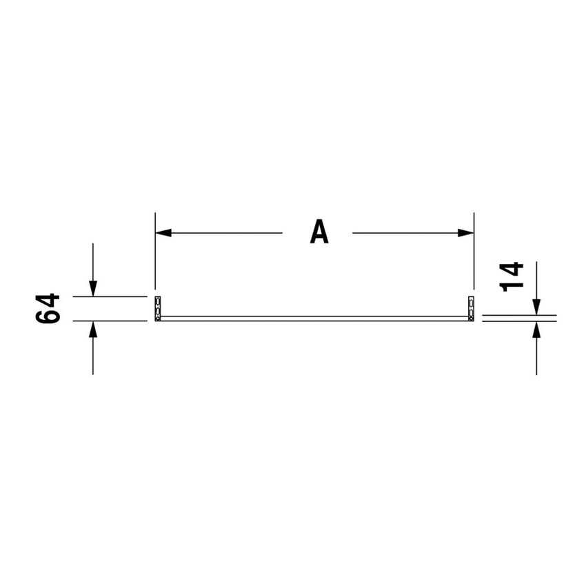 Immagine di Duravit Portasciugamani L.45 cm, profilo squadrato, finitura cromo 0030291000