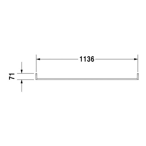 Immagine di Duravit Portasciugamani L.115 cm, profilo squadrato, finitura cromo 0030331000