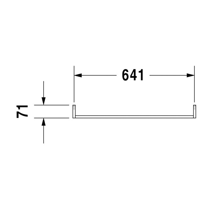 Immagine di Duravit Portasciugamani L.65.5 cm, profilo squadrato, finitura cromo 0030471000