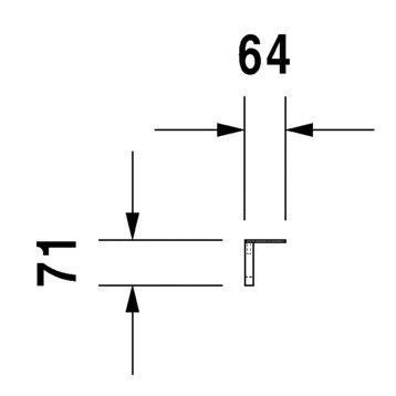 Immagine di Duravit Portasciugamani L.55 cm, profilo squadrato, finitura cromo 0030371000