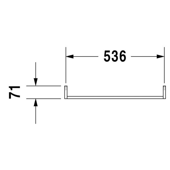 Immagine di Duravit Portasciugamani L.55 cm, profilo squadrato, finitura cromo 0030371000