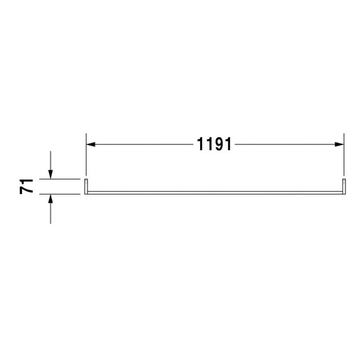 Immagine di Duravit Portasciugamani L.120.5 cm, profilo squadrato, finitura cromo 0030341000