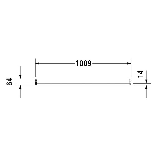 Immagine di Duravit Portasciugamani L.100.9 cm, profilo squadrato, finitura cromo 0030351000