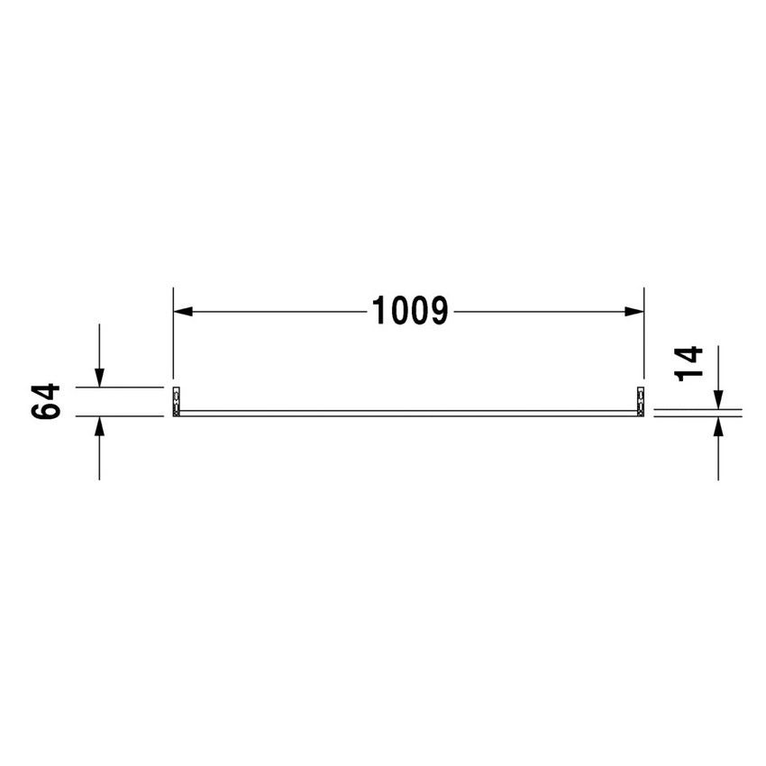 Immagine di Duravit Portasciugamani L.100.9 cm, profilo squadrato, finitura cromo 0030351000