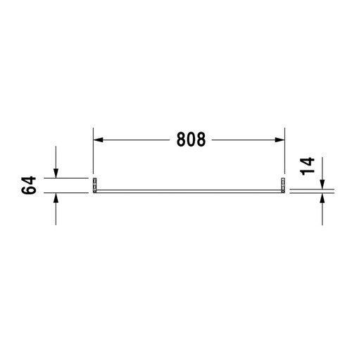Immagine di Duravit Portasciugamani L.80.8 cm, profilo squadrato, finitura cromo 0030361000