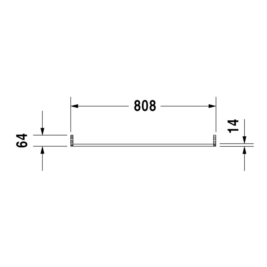 Immagine di Duravit Portasciugamani L.80.8 cm, profilo squadrato, finitura cromo 0030361000