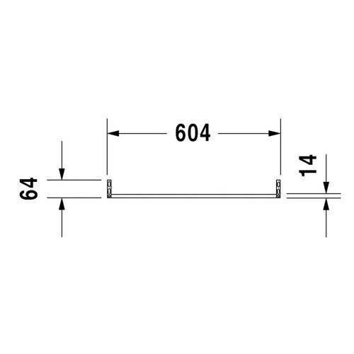 Immagine di Duravit Portasciugamani L.60.4 cm, finitura cromo 0030321000
