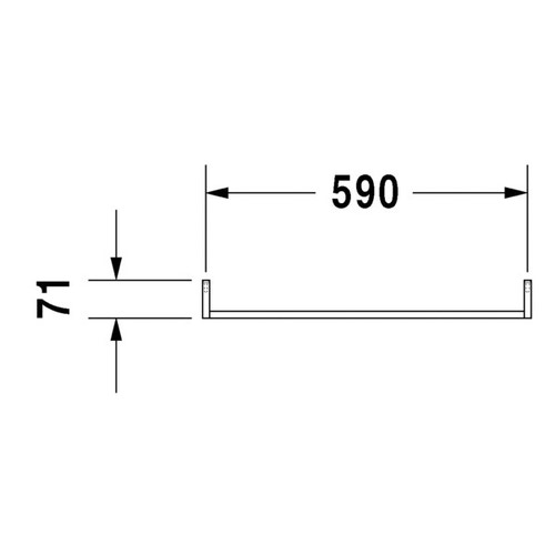 Immagine di Duravit Portasciugamani L.60.4 cm, finitura cromo 0030321000