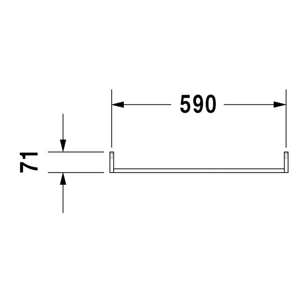 Immagine di Duravit Portasciugamani L.60.4 cm, finitura cromo 0030321000