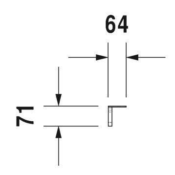 Immagine di Duravit Portasciugamani L.112.9, profilo squadrato, finitura cromo 0031081000